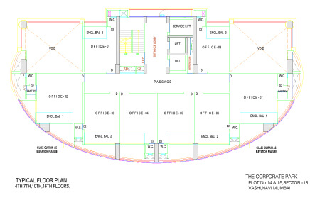 Typical Floor Plan 4th, 7th, 10th, 16th